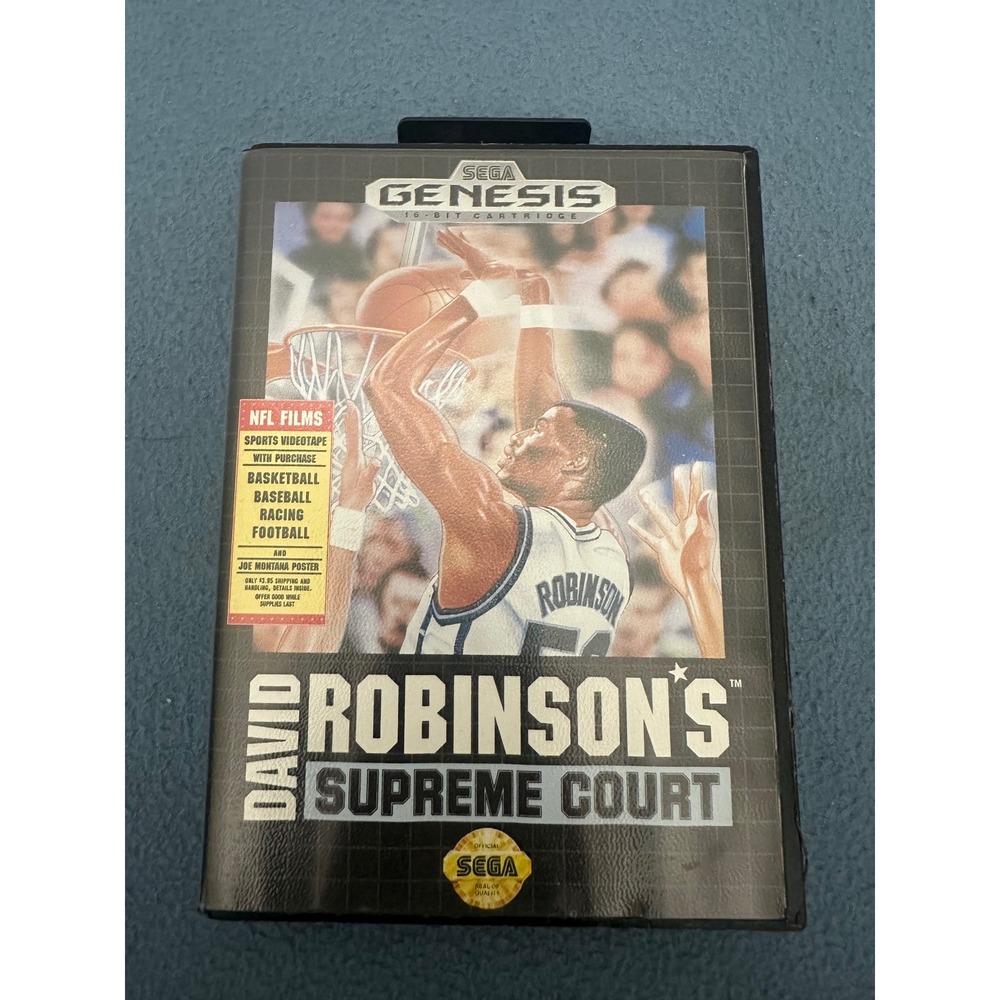 David Robinson's Supreme Court Sega Genesis CIB Basketball Game 1992 16-Bit